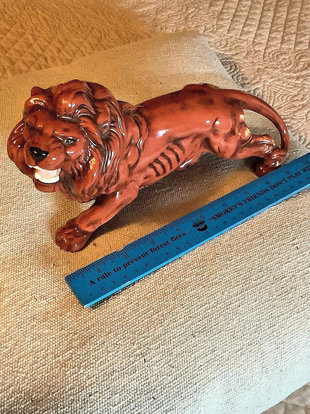 Vintage Roaring Lion Figurine Decor